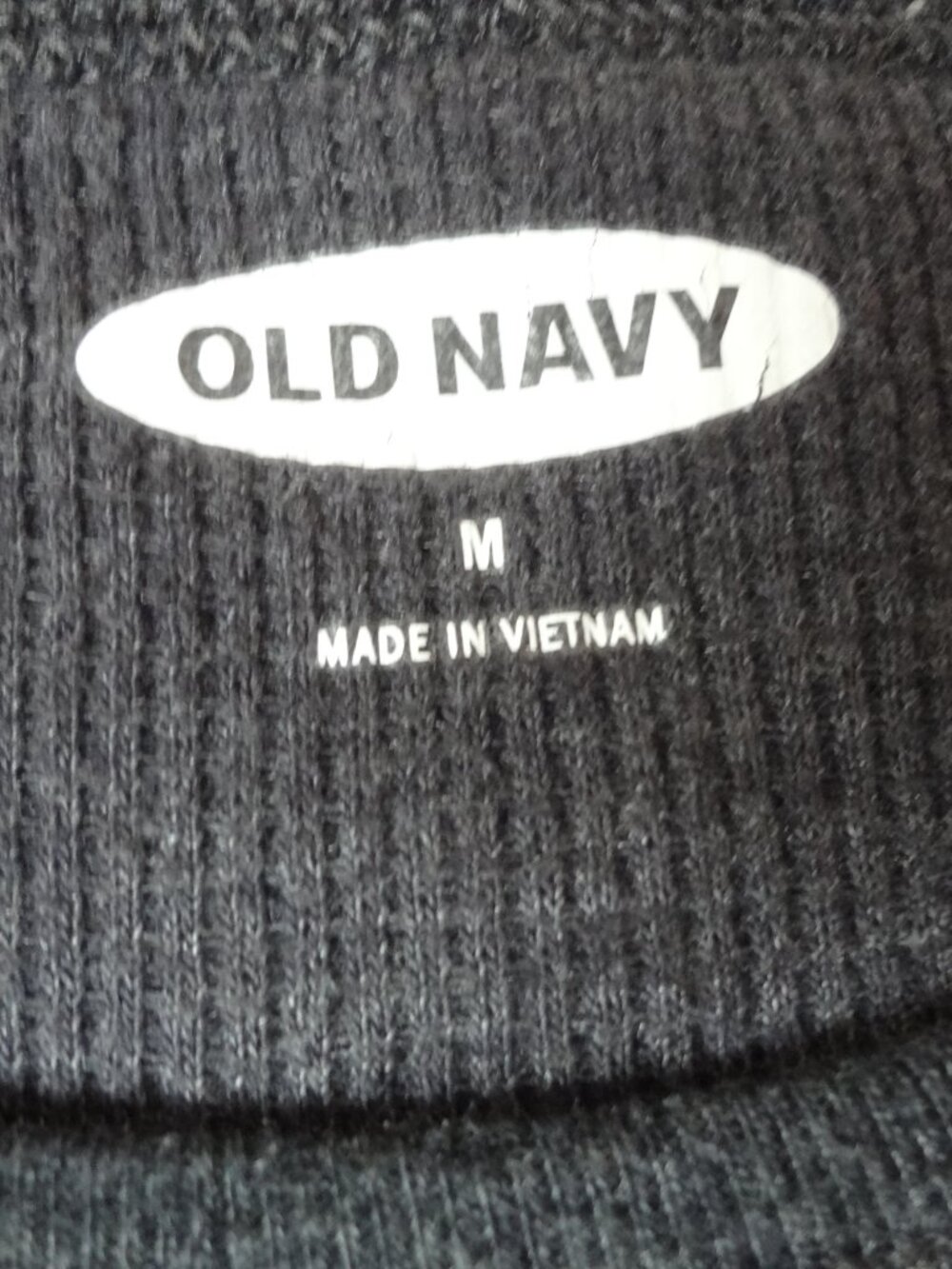 OLD NAVY DARK GRAY LONG SLEEVE WAFFLE WEEVE MEDIUM WOMENS T-SHIRT L816 - Picture 3 of 4